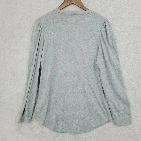 Chasor Gray Long Sleeve Pullover Top Women's L 19CT - Picture 2 of 7
